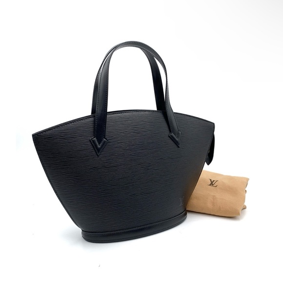 100% Authentic LOUIS VUITTON Epi Saint Jacques PM Black - Picture 1 of 10